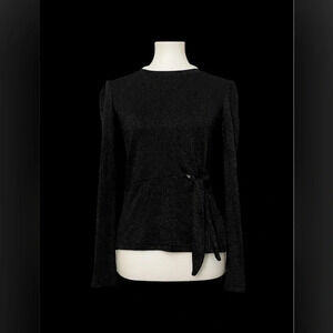 Walter Baker glitter puff shoulder blouse party Christmas New Year’s